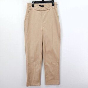 7 for All Mankind Beige Faux Leather Soft Stretch Pants Womens Size XS